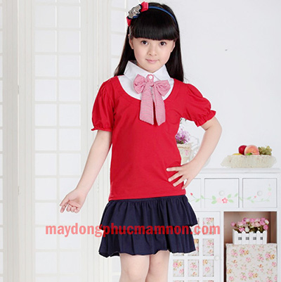 Mẫu đồng phục mầm non bé gái | Mau dong phuc mam non be gai